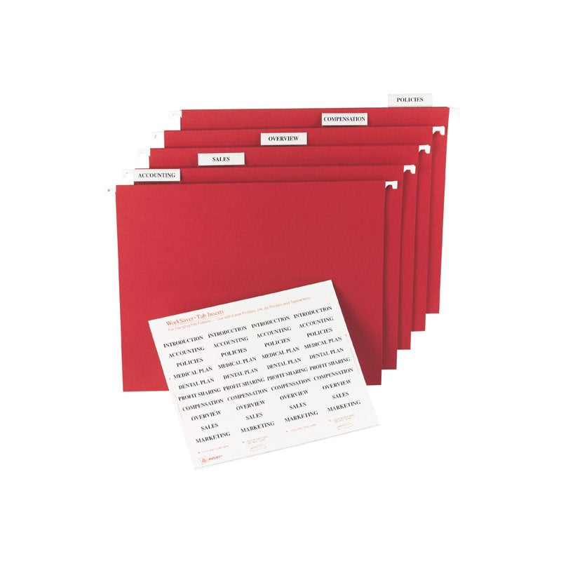 Printable Hanging File Folder Tab Inserts - 0.5 x 2 Inches, Pack of 1