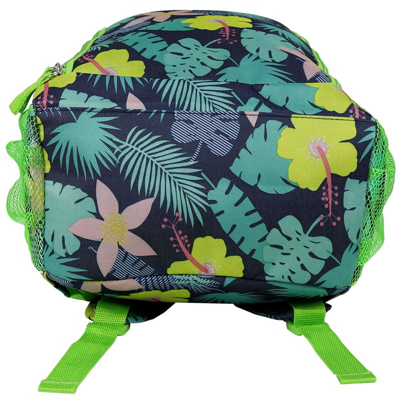 Kids Tropical Floral Backpack for Travel & School - Durable Polyester, Adjustable Straps