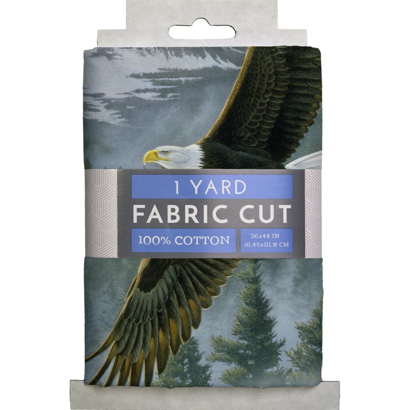 Cotton Quilting Fabric - Soaring Eagle Design, Multi-Color, 44" Wide, 2 Pack