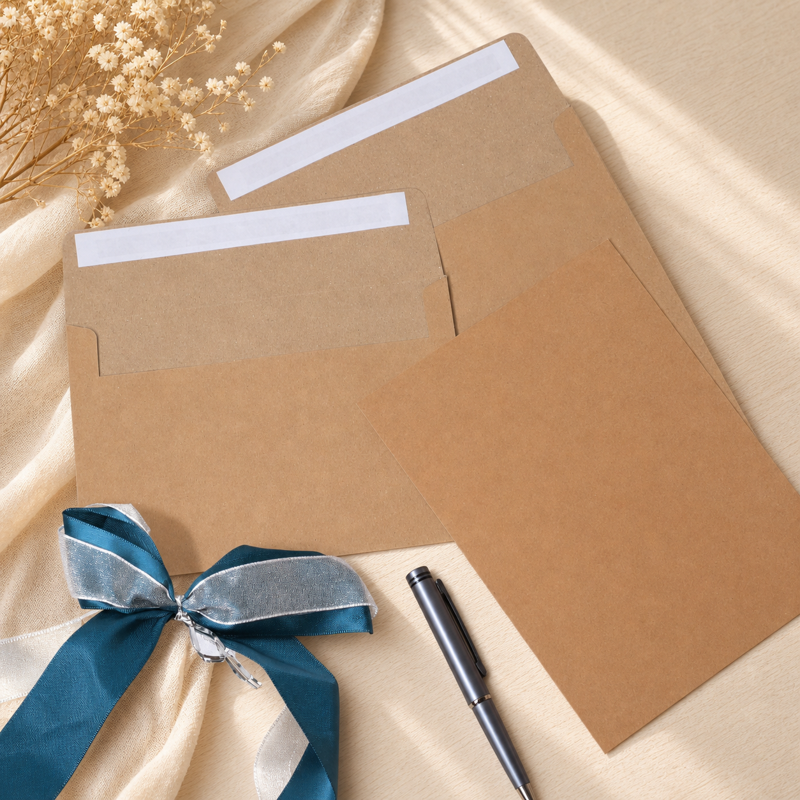 Self Seal Kraft Envelopes for 4x6 Photos Invitations - 70 Pack