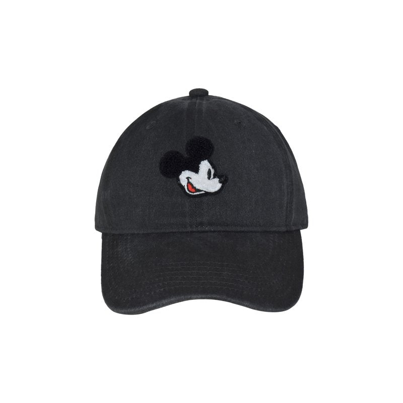Mickey Mouse Dad Cap with Chenille Patch - Black & White, One Size