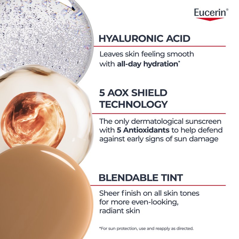SPF 50 Tinted Face Sunscreen with Hyaluronic Acid – Lightweight, Anti-Aging Protection