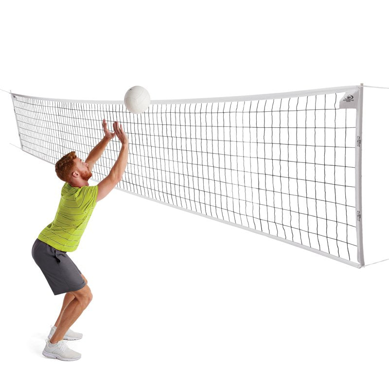 32ft x 3ft Volleyball Net with Heavy-Duty Tarpaulin Top - Indoor & Outdoor Use