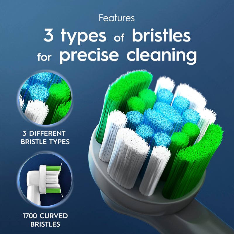 Electric Toothbrush Replacement Heads - 2 Count for Oral‑B PrecisionCleanX