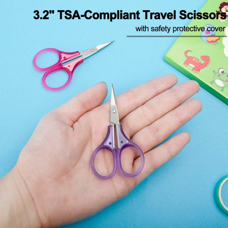 Mini Travel Scissors 3-Inch Sharp All-Purpose Craft & Sewing Scissors