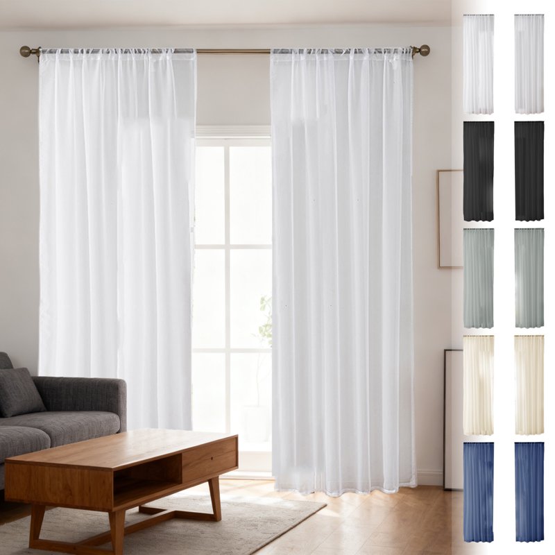 Blackout Curtains for Living Room & Bedroom - Room Divider, Sheer & Thermal Insulated, Washable