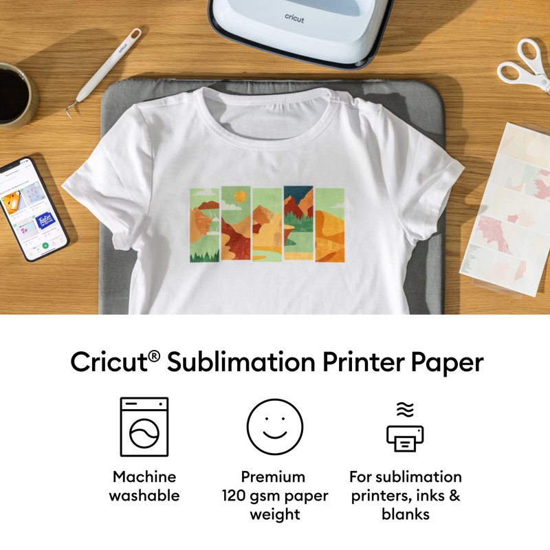 Sublimation Printer Paper 8.5 x 11 Inch - Vivid Full-Color Transfers, Multiple Count Options