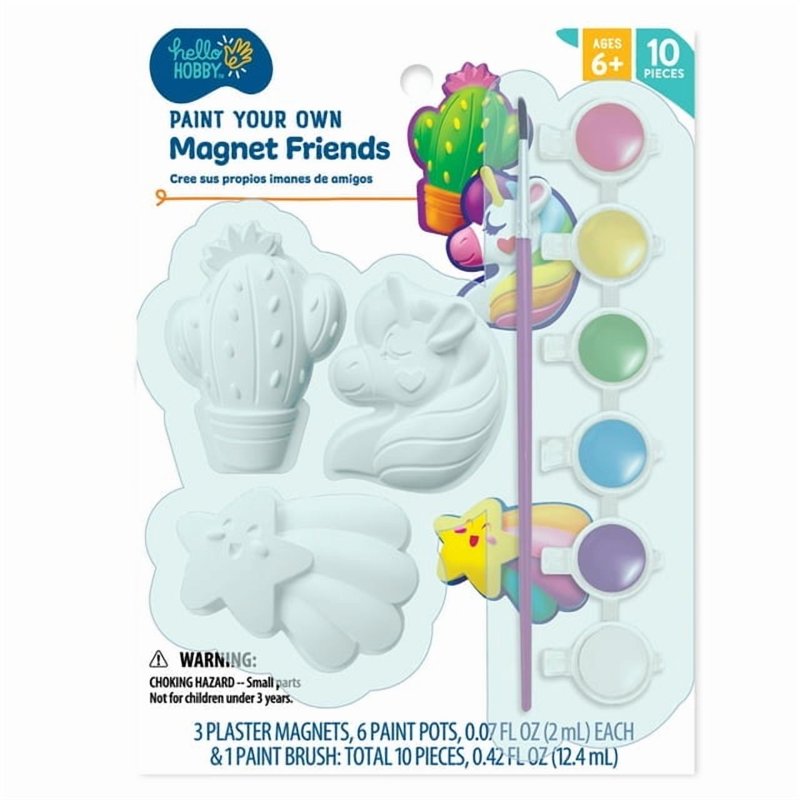 Paint Your Own Magnet Craft Kit - 2 Pack Kids Art & Craft Supplies