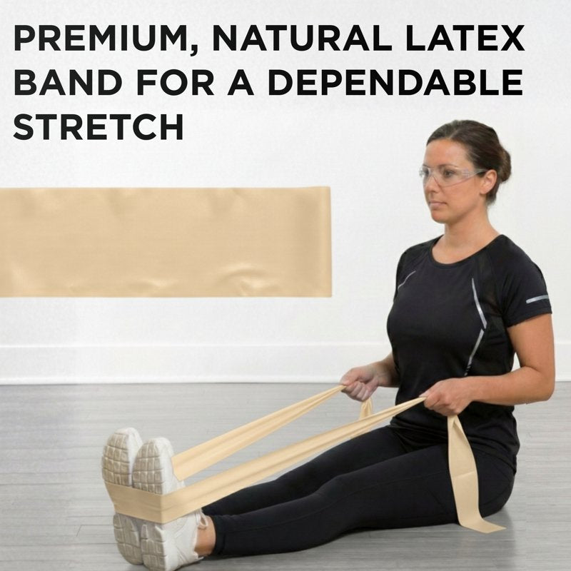 Resistance Band with Color-Coded Levels - Extra Light, 50-Yard Roll for Strength, Stretching, Yoga & Therapy