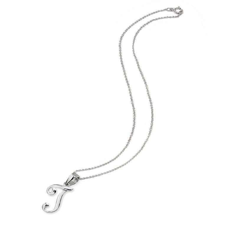 Personalized Sterling Silver Letter Necklace - Initial Pendant & Chain