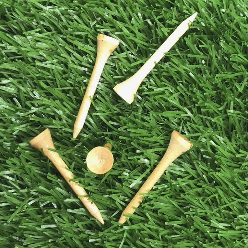 Golf Tees 2 3/4 Inch Natural Hardwood Durable Performance 45 Count
