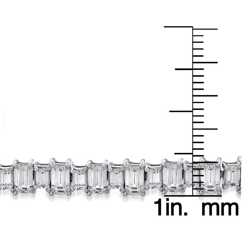 Sterling Silver CZ Bracelet 11 Ctw Total Carat Weight Elegant Jewelry
