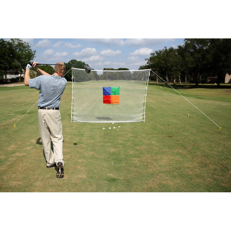 Golf Practice Net with Target Flag 9x7 Feet – Heavy-Duty Golf Swing Trainer