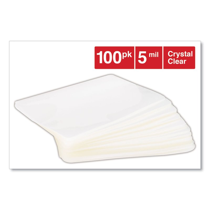 Universal Clear Laminating Pouches 5 Mil Photo Size 4 3/8 x 6 1/2 - 100 Pack