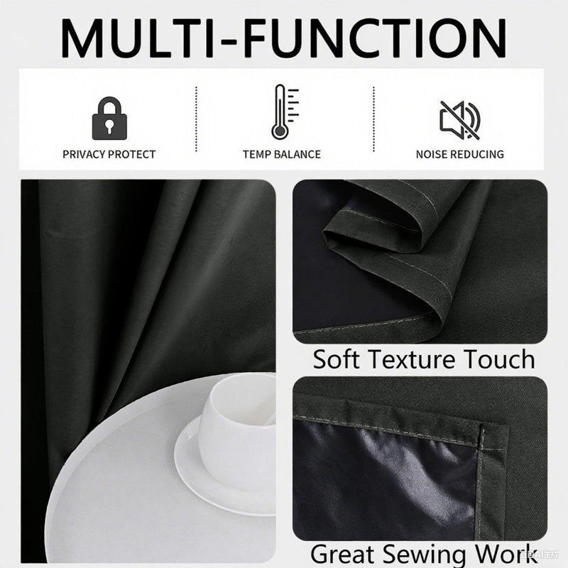 Blackout Curtains with Grommet Top – Thermal Insulated Noise Reducing Drapes for Bedroom & Living Room