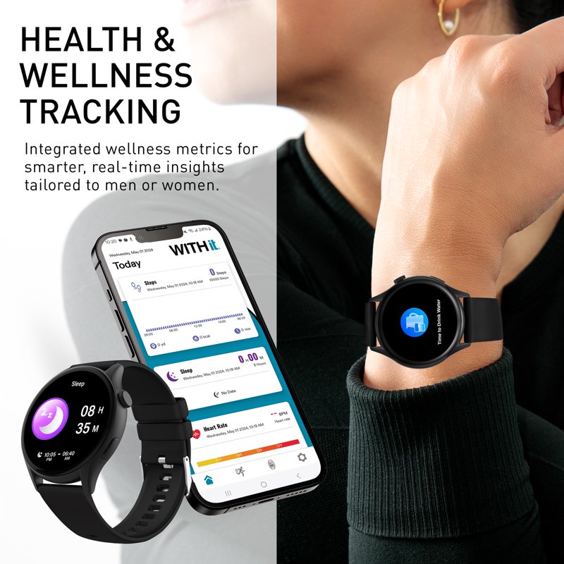 Smartwatch with AMOLED Touchscreen, Heart Rate & Call Function - Unisex