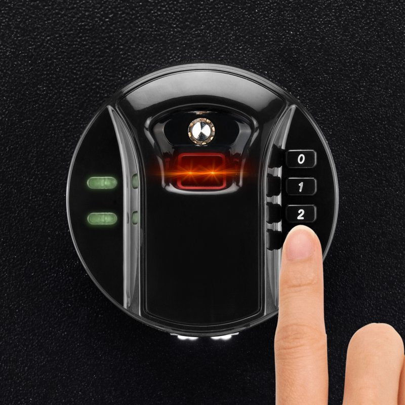 Biometric Rifle Safe with Keypad and 4-Position Rack - 66 lbs