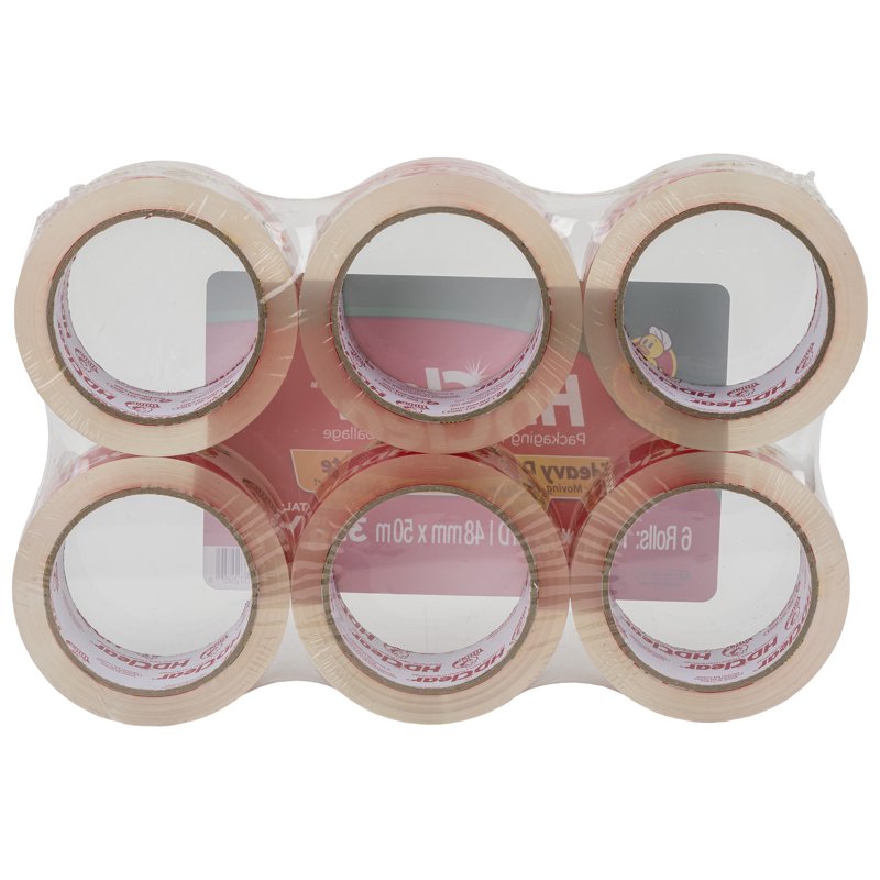 Duck HD Clear Heavy Duty Packing Tape 1.88 in. x 54.6 yd. - 6 Rolls