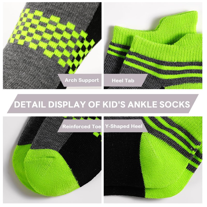 Elutong Kids 12 Pairs Ankle Socks – 5-7 Years Multicolor