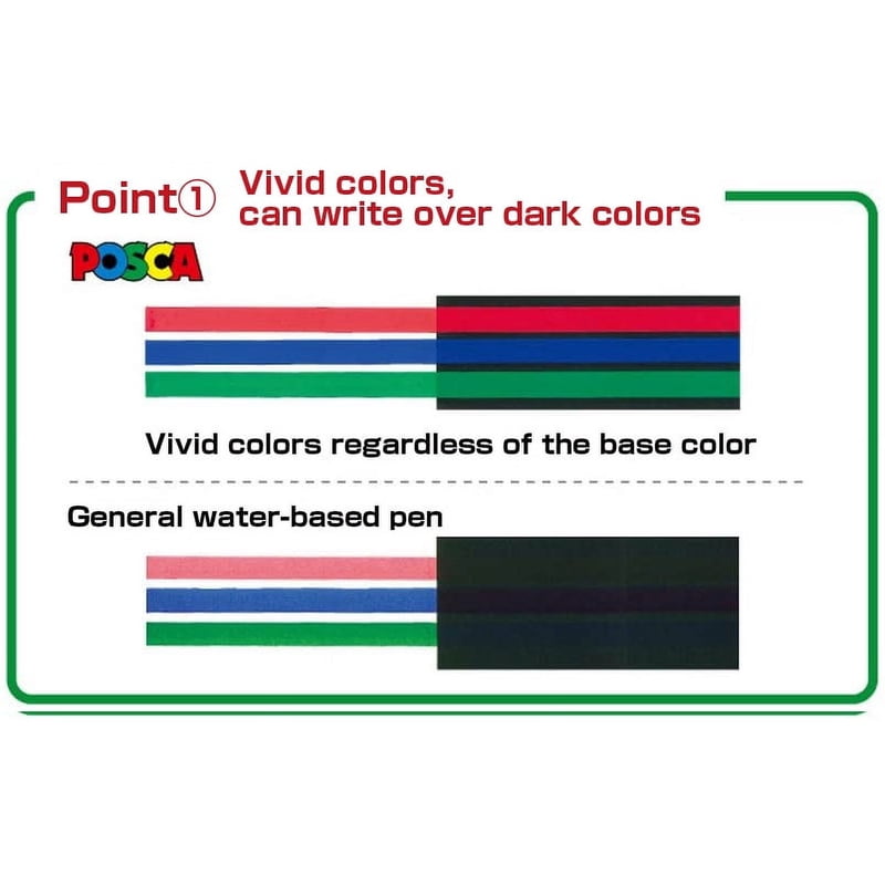 Posca Paint Marker Pens Set 18 Colors Medium Point Waterproof & Lightfast