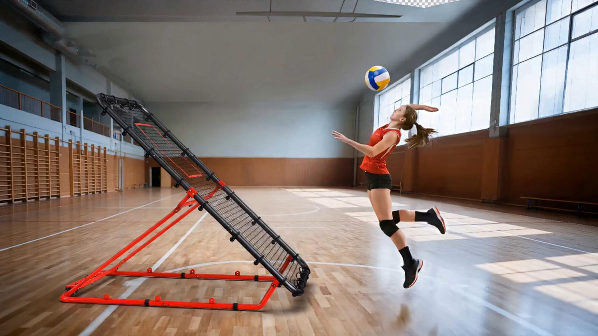 7x4 FT Volleyball Rebounder Net - Adjustable Training Equipment for Spiking, Passing & Serving