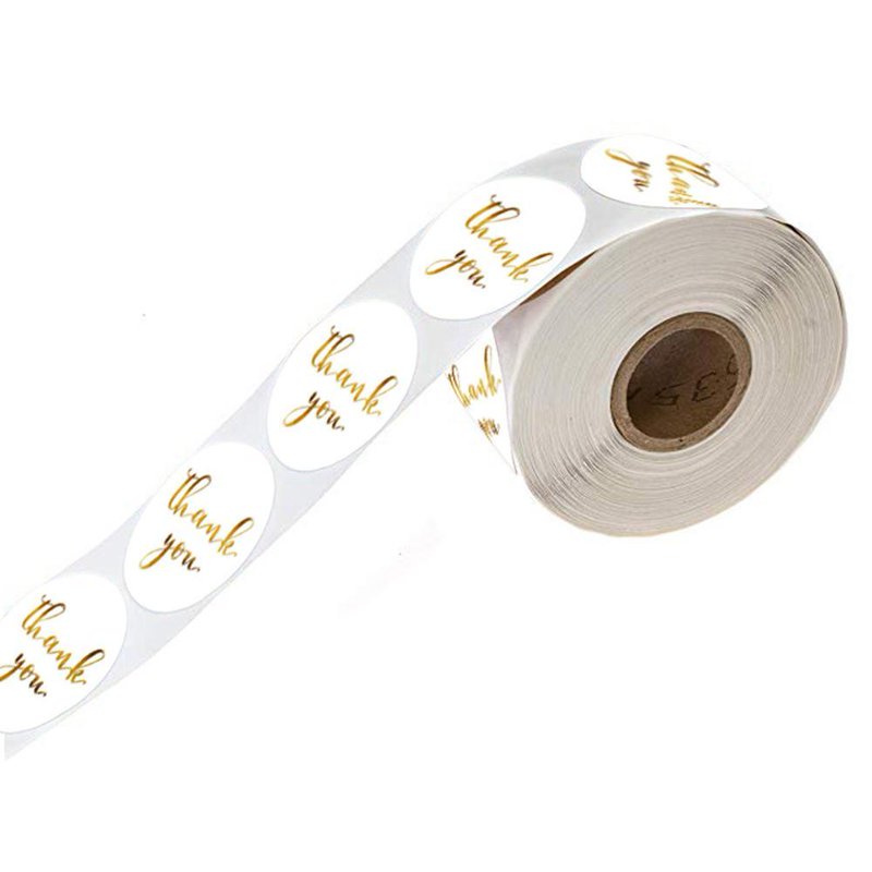 500pcs Thank You Stickers Gold Foil Kraft Labels for Gifts and Envelopes