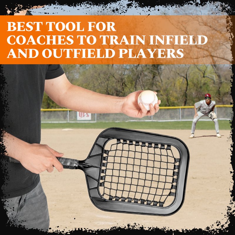 Baseball Fungo Racket for Fly Balls & Grounders, Lightweight Practice Training Tool