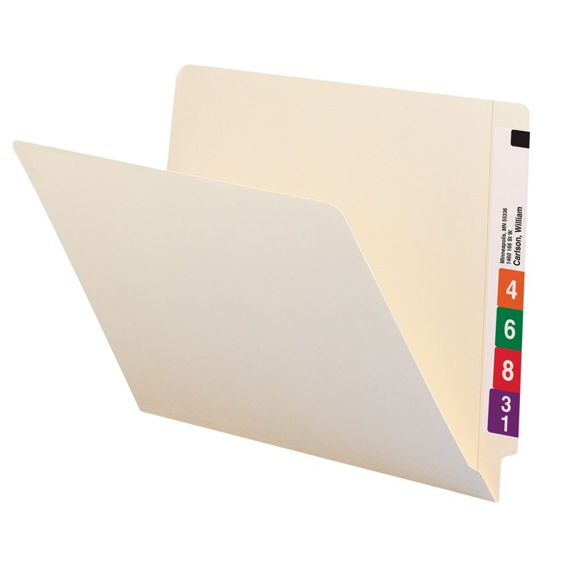 Letter Size End Tab File Folders - Heavyweight Manila, 100-Pack