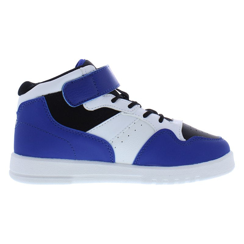 Kids Boys Athletic Shoes Size 1 White Blue Sneakers for Active Play