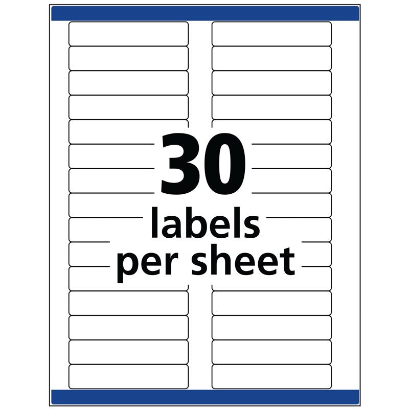 Self-Adhesive File Folder Labels 1/3 Cut White Laser Inkjet 150 Labels
