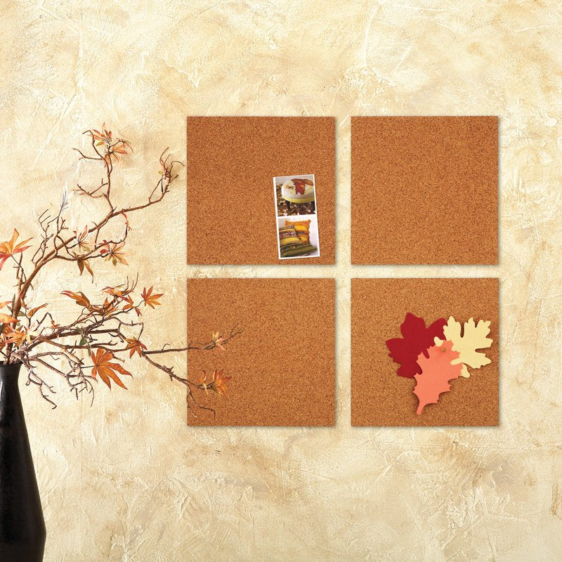 Natural Cork Tile 12x12 Frameless Pack - Sound Absorbing Wall Covering