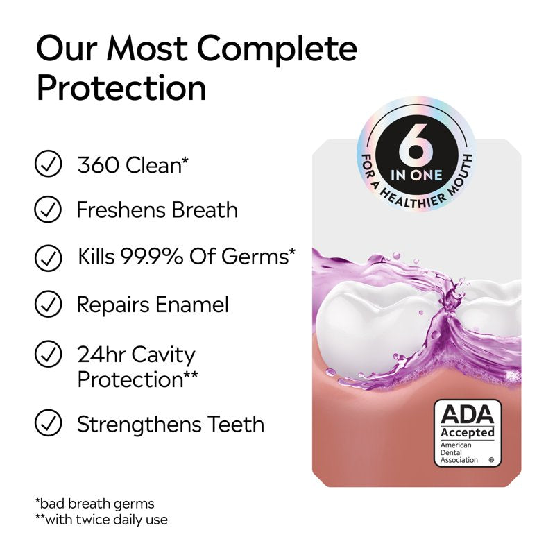 Multipack Fluoride Mouthwash for Oral Care - 3 Pack, 2 x 1L