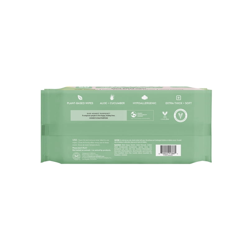 Hydrating & Cleansing Baby Wipes - Large, Soft, Plant-Based, Aloe & Cucumber