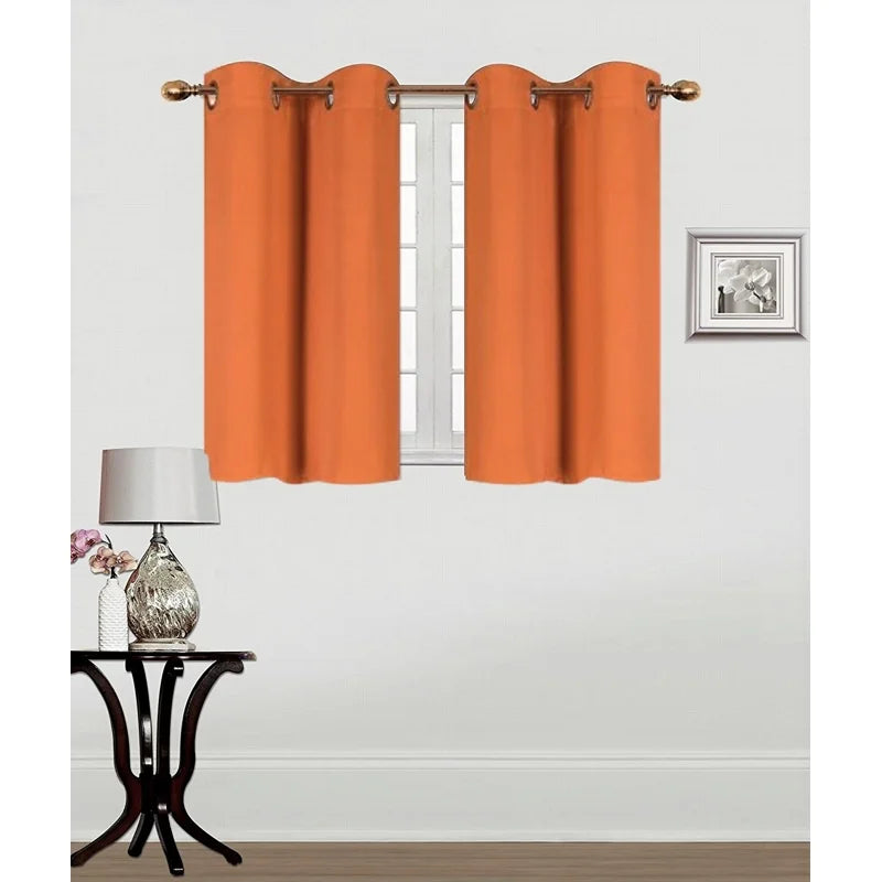 Blackout Thermal Grommet Window Curtain Panel 28x36 Inch for Privacy & Energy Efficiency