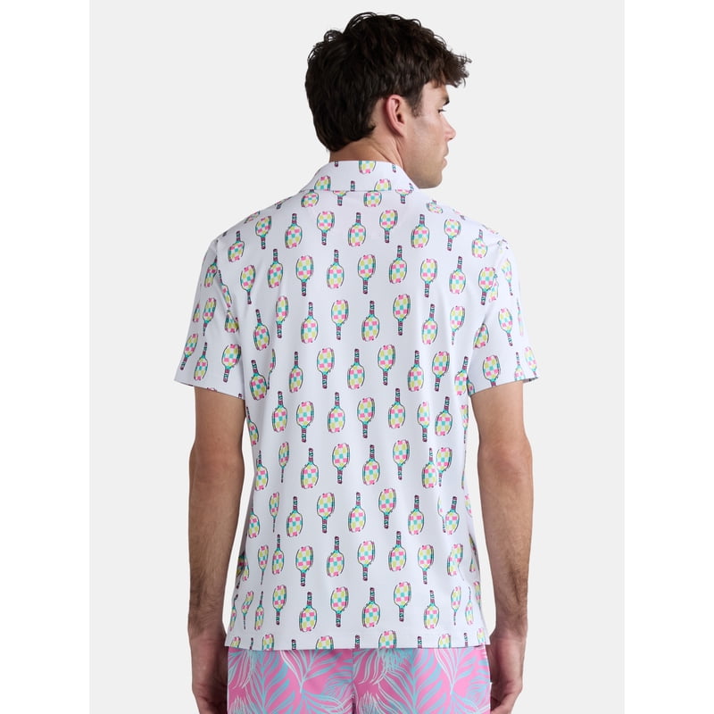 Men's Golf Polo Shirt with Allover Print and UPF50+ - Birdie Bound
