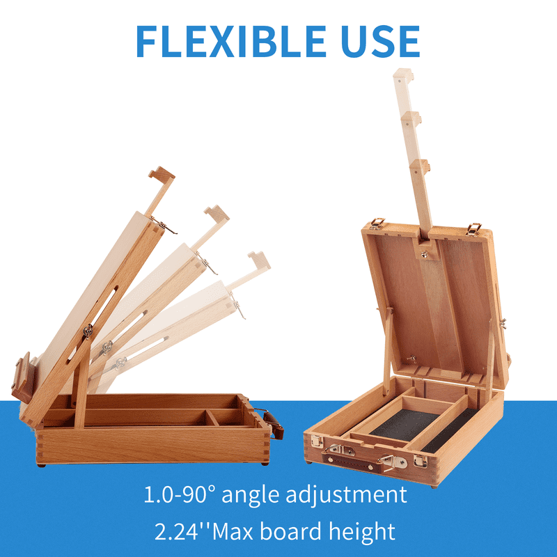 Wooden Tabletop Easel for Painting & Drawing - Portable Art Sketchbox