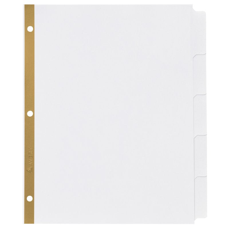 Write & Erase Divider Tabs - Reusable Big Tab Paper Dividers, 5 Sets of 23075