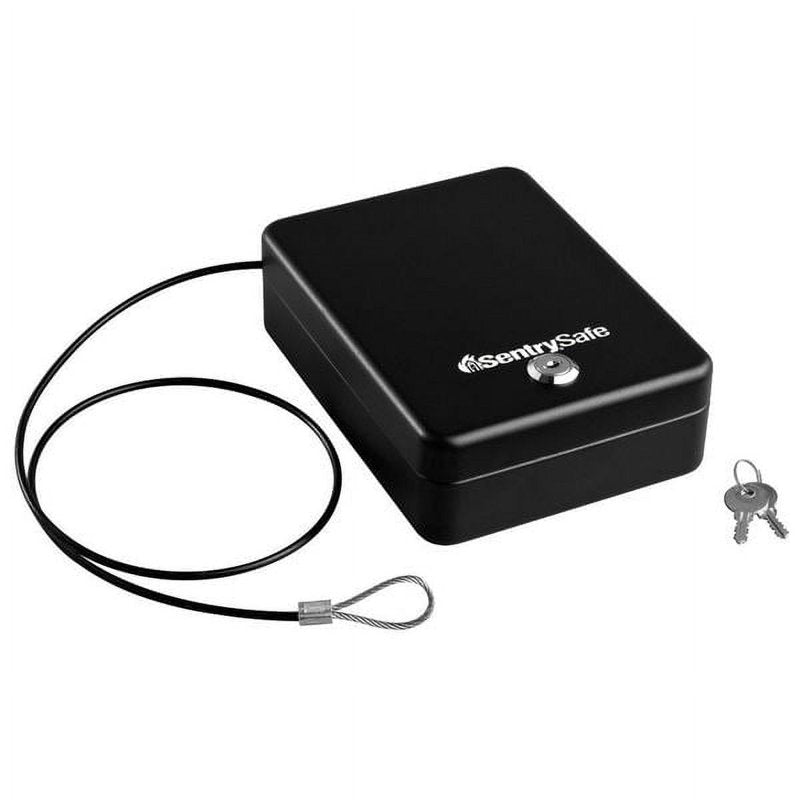Compact Portable Steel Safe for Travel and On-the-Go Security - Black