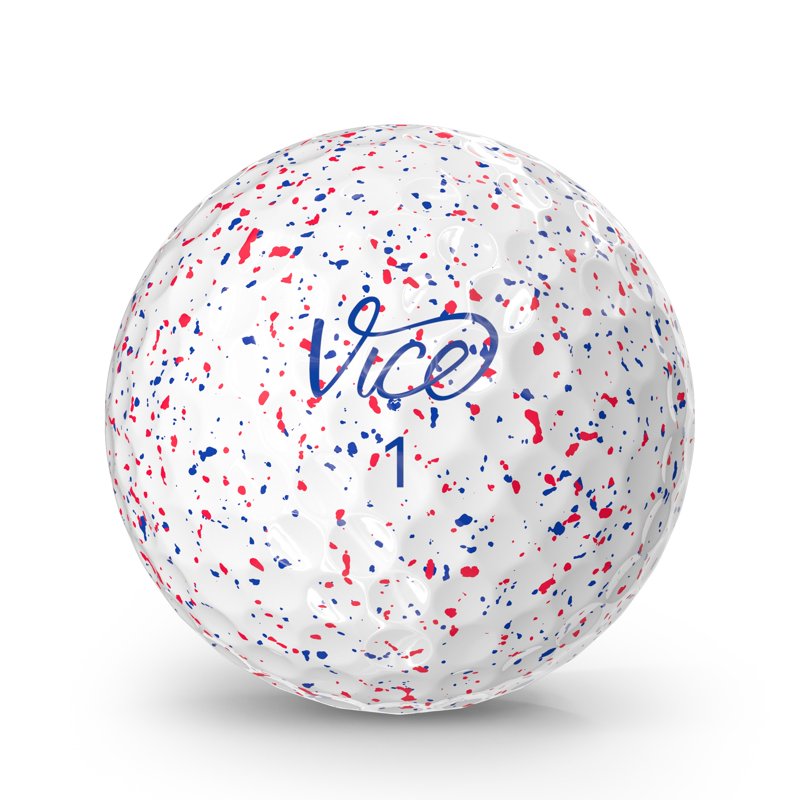 Vice Pro Drip 2024 Golf Balls Blue/Red 12pk - Variation: Blue/Red, Single