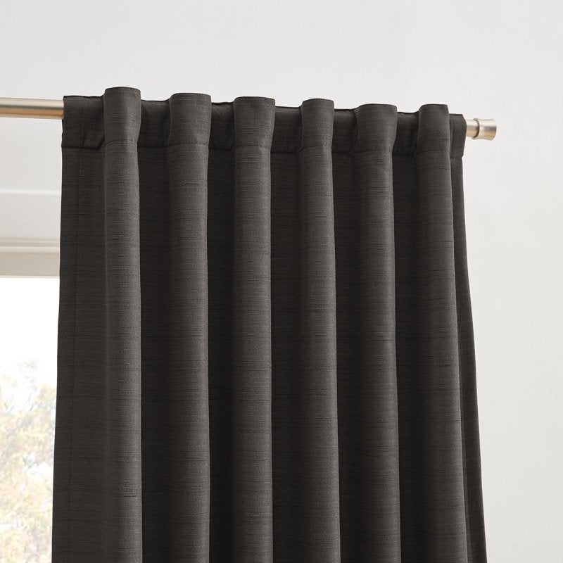Blackout Linen Curtain Set - 2 Panels, Full Room Darkening & Insulation
