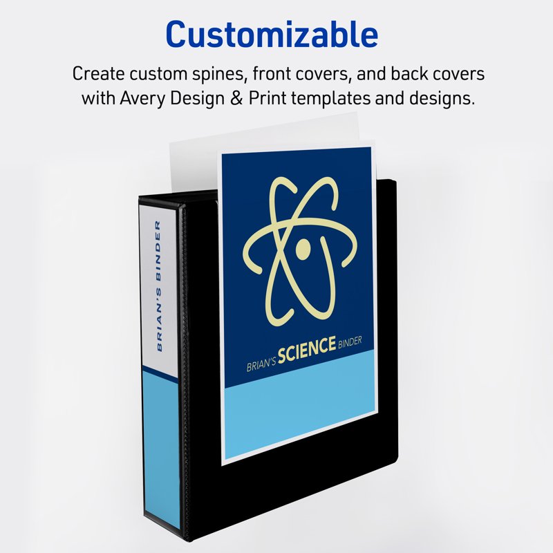 2-Inch Durable View 3 Ring Binder - White, Heavy-Duty Office & School Organizer