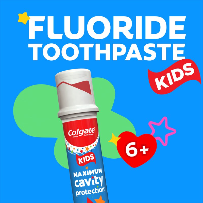 Kids Cavity Protection Toothpaste Pump with Fluoride & Bubble Fruit Flavor, 4.4 oz, Pack of 2