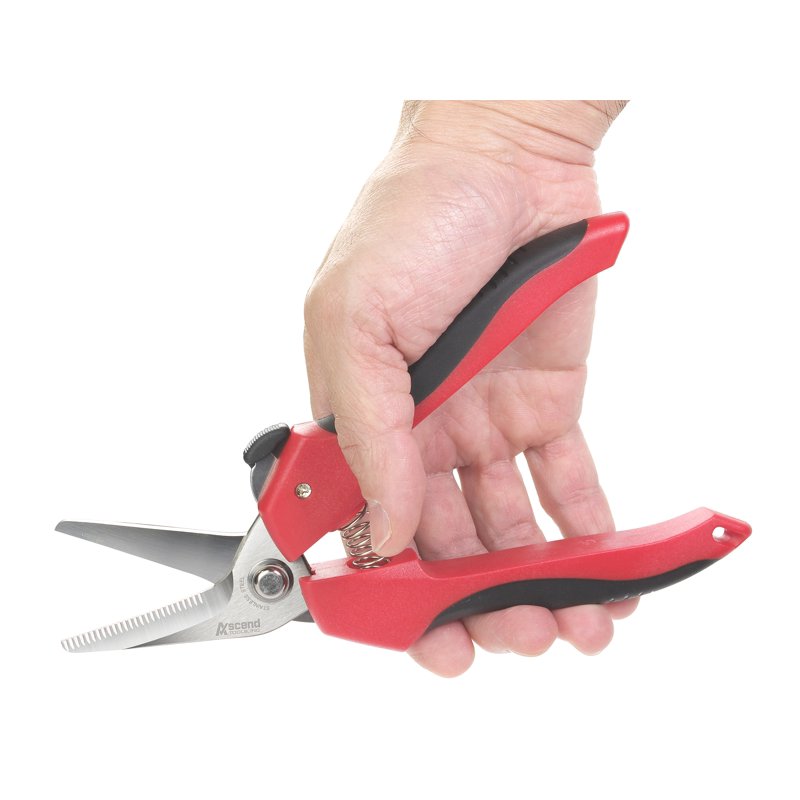 7.25-Inch Offset Multi-Purpose Cutter Shears for HVAC Electrical Telecom - Ergonomic, Ambidextrous Handle