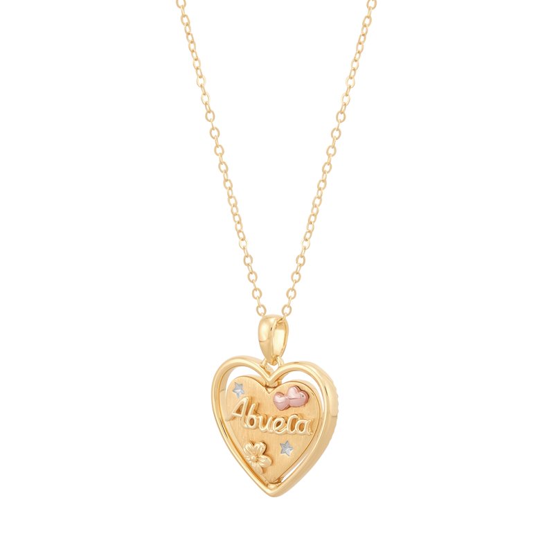Sterling Silver and Gold Plated Reversible Heart Pendant Necklace, 20-inch Chain