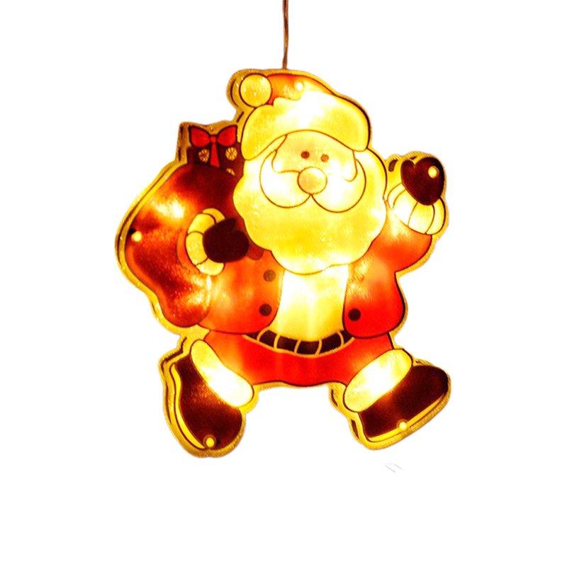 Battery Operated Christmas Window Hanging Lights with Suction Cups - Indoor Holiday Decor