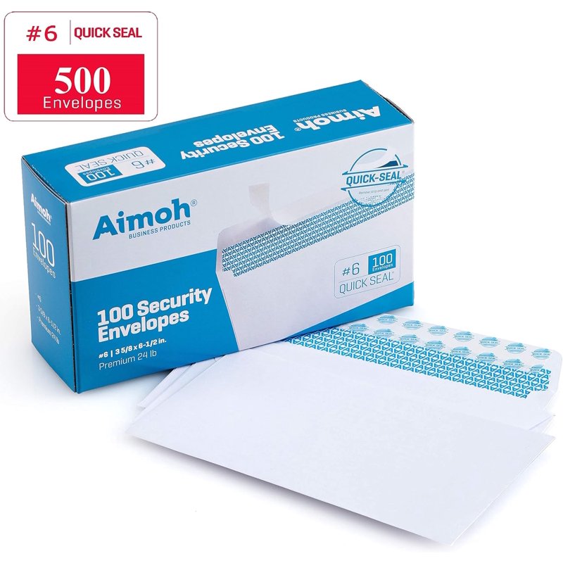Security Self-Seal Business Envelopes with Privacy Tint - Pack of 100+