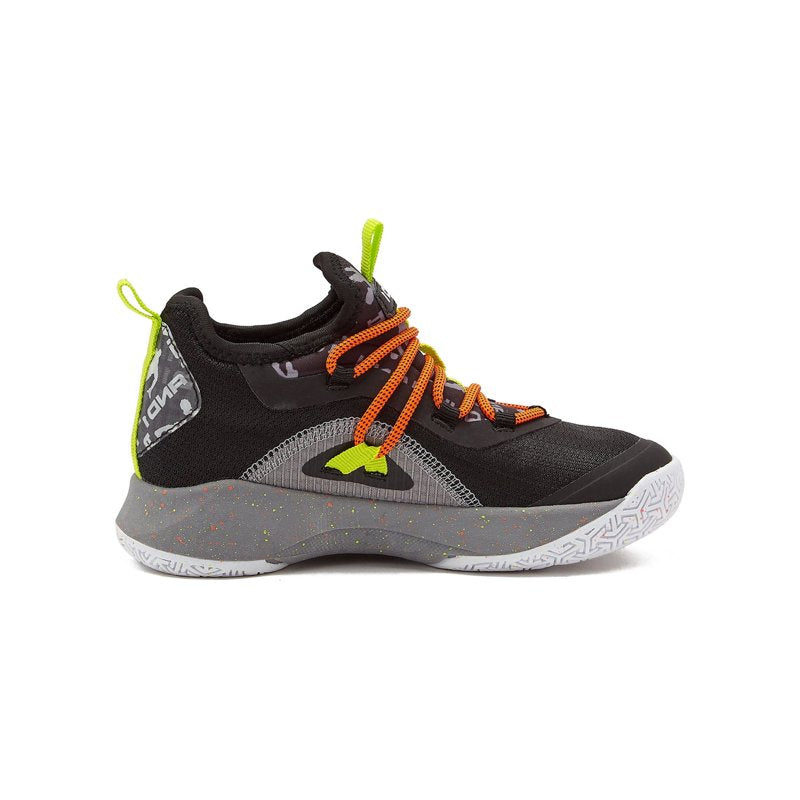 Kids Athletic Low-Top Sneakers - Sizes 12-6, Orange & Black