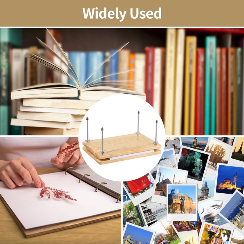 Professional Book Binding Kit with Wooden Press & Tools - 40 Pieces for DIY Repair & Creative Projects