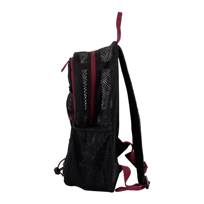 Unisex Mesh Backpack with Multiple Compartments - 17-Inch Utility Bag