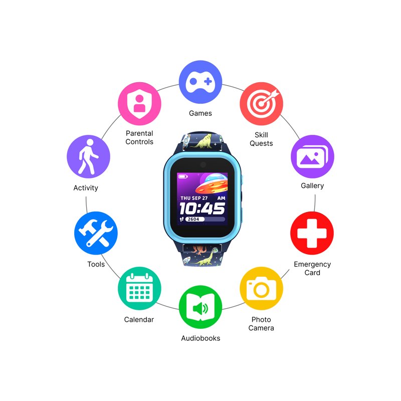 Kids Smartwatch with Camera and Educational Games - Durable Splash-Proof Wearable